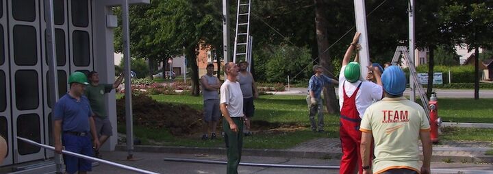 Aufbau Kreisfeuerwehrtag