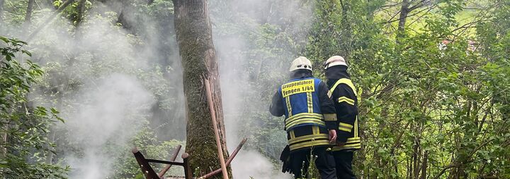 Glimmende Gartenabfälle