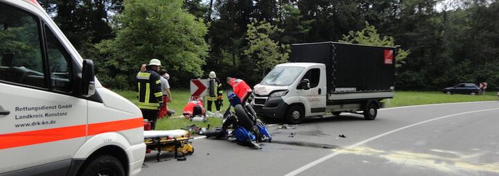 Verkehrsunfall mit Motorrad