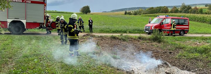 Niedergebrannte Feuerstelle