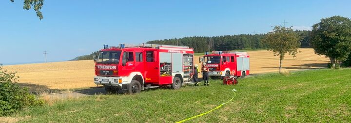 Traktorbrand außerorts