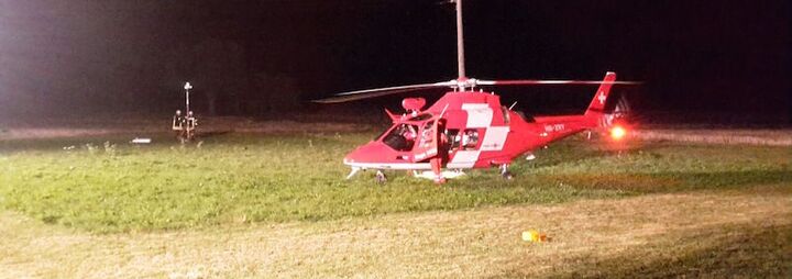 Ausleuchten Hubschrauberlandeplatz